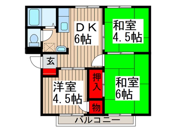 ﾘﾊﾞﾃｨﾊｲﾂの物件間取画像